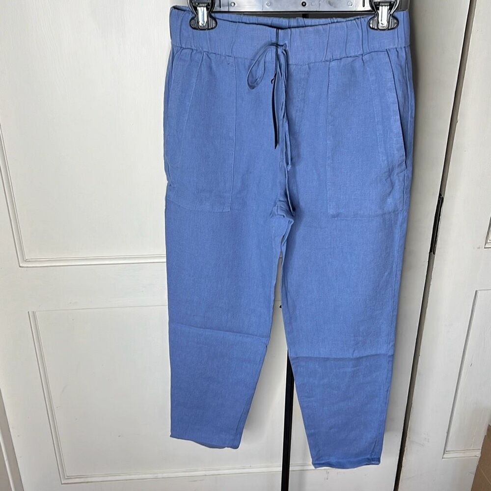Krisa The Boyfriend Linen Pant in Chambray NWT Size XSmall